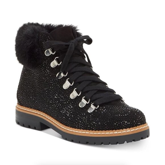 I.N.C. International Concepts Women's Pravale Lace-Up Lug Sole Hiker Bling Boot - Picture 1 of 6